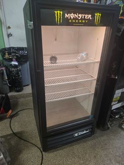 Monster True Mfg 10 cubic feet glass door commercial merchandiser cooler refrigerator