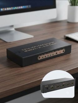 ​5-Port 4K@60Hz HDR HDMI Switcher (No Power Adapter)