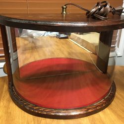 Vintage Tabletop wooden lighted display