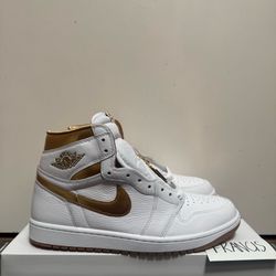 Size 10.5 Men’s ‘Metallic Gold’ Air Jordan 1 High OG Retro