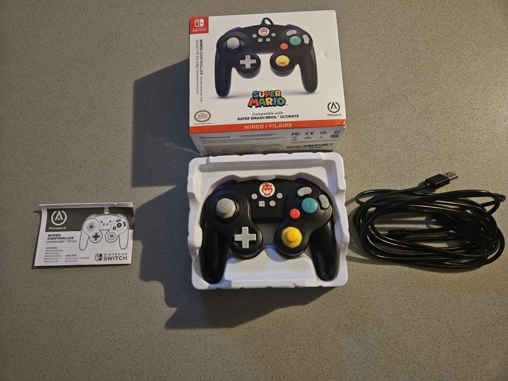 PowerA GameCube Style Wired Controller For Nintendo Switch - Bowser