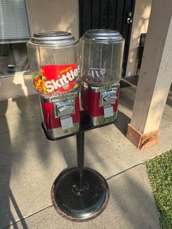 Double Candy/ Gumball Machine on Stand OBO OBO