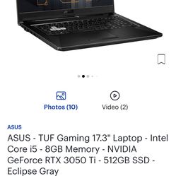 Asus TUF Gaming 17.3” Laptop