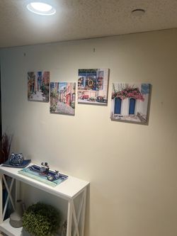 Set of four Scenic Wall Art Canvases