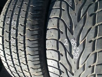 285 50 20 two good truck tires $25 each