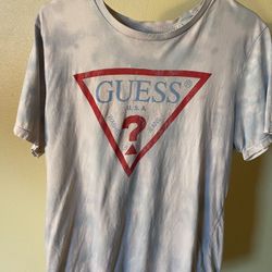 GUESS Tie Dye Sky Blue Shirt