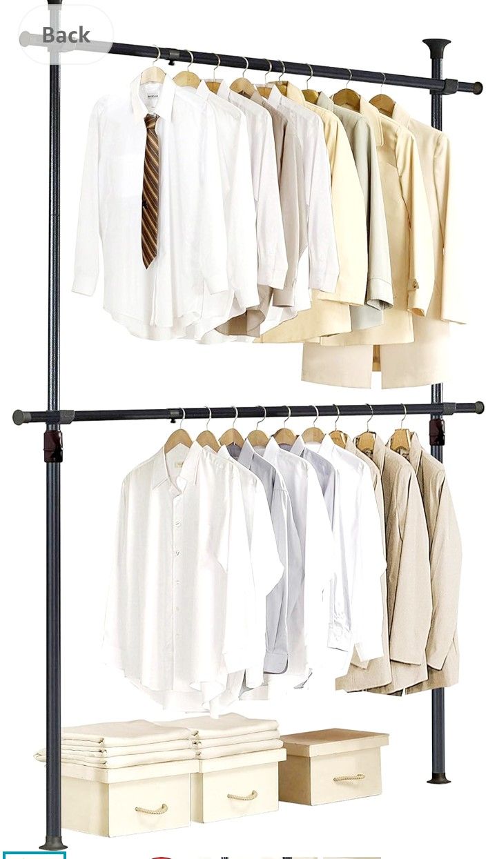 2 TIER CLOTHING RACH UP TO 350 LBS. NEW