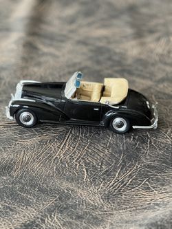 Vintage Black Convertible Toy Model Car Mercedes Benz