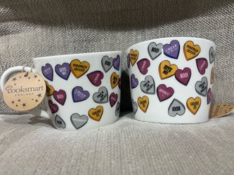 Cooksmart England Halloween Candy Heart Mugs Set of 2