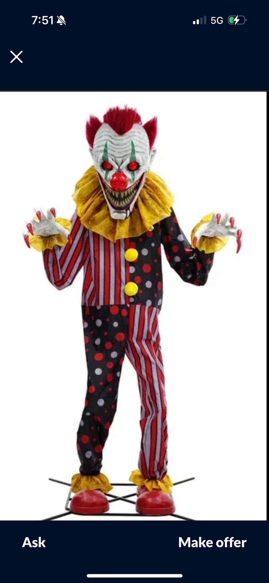 Party City 12 Foot Cackles The Clown Brand New In The Box