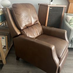 Brown Leather Recliner - living spaces, good condition