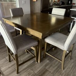 Counter Height Dining Table And 4 Chairs 
