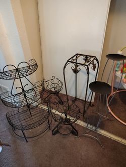 Metal Plant Stands Collection – Set of 5