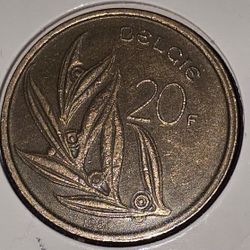 1981 Belgium 20 Franc Coin