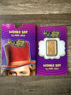 PAMP Wonka Bar 5 Gram Gold Bar Willy Wonka 24k Gold