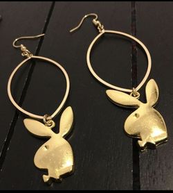 Gold Tone Drop Style Playboy Bunny Earrings/ new 2020 jewelry paparazzi drip fashion gift