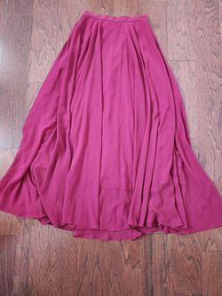 Maroon Long Maxi Skirt XS CHICWISH