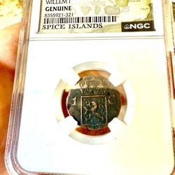 (1(contact info removed)) N.E.INDIES S: FRACTIONAL STUIVER WILLEM I GENUINE SPICE ISLANDS