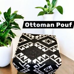 Black & White Ottoman Pouf