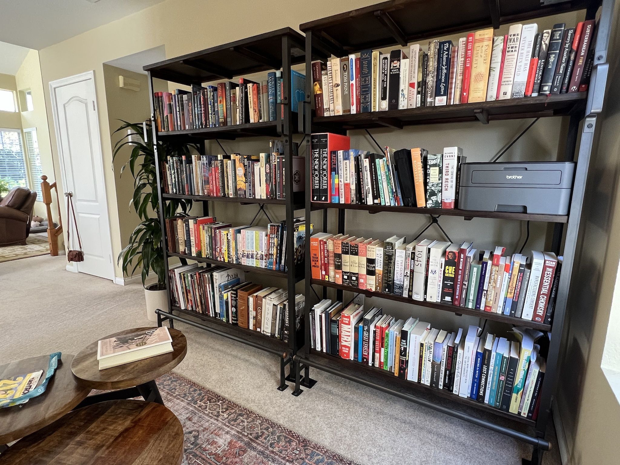 Solid Wood & Metal Bookshelves (Excellent Condition)