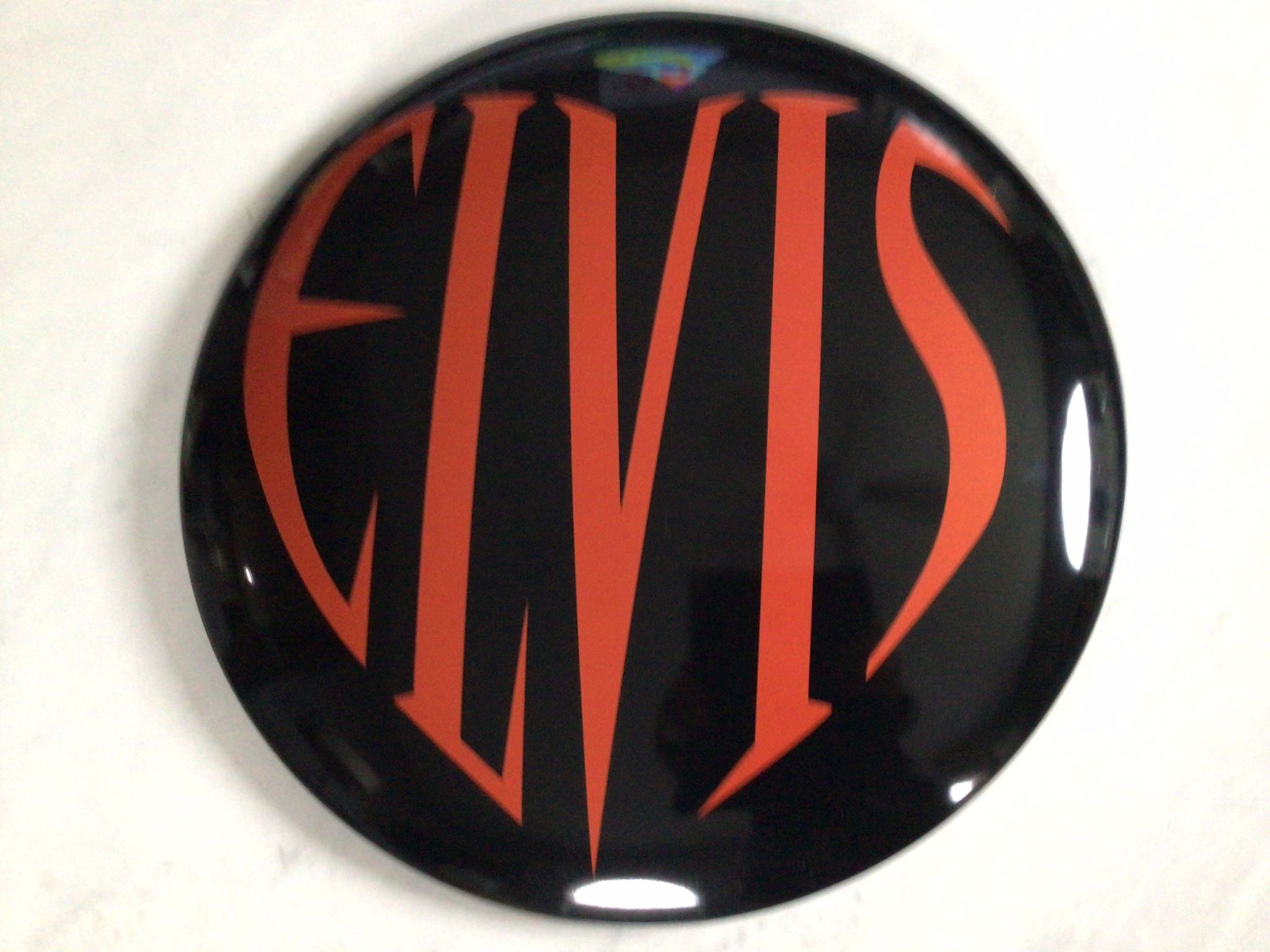 Elvis Collectible Metal Dome Shape Wall Sign (15” Decor)