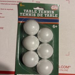 Table Tennis Ping-Pong Balls New White