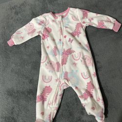 Baby Girl Unicorn Zip up Sleeper Pjs 