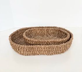 Set of 2 Wicker Baskets