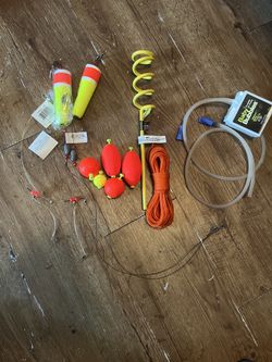 Bobbers, leaders, rod holder,  bubbler  bundle or separate