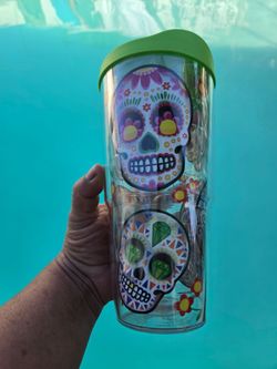 Sugar Skull Insulated Tumbler with Lid