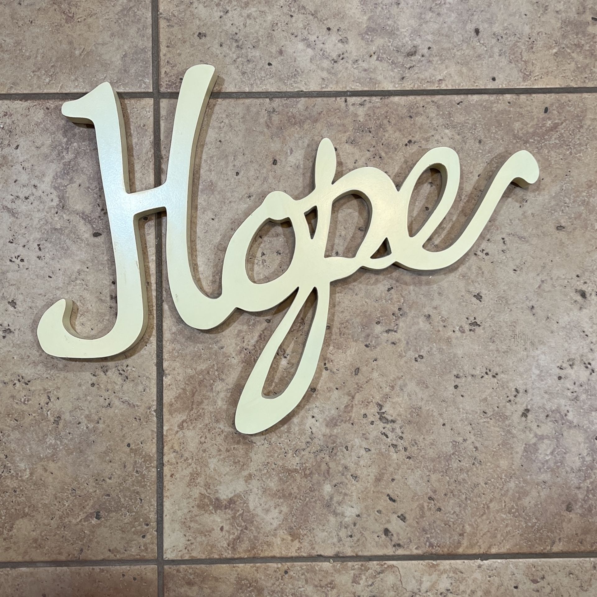 Medium Size Script Hope Sign