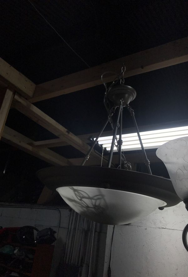 Ceiling Fixture light suspended nickel color. 3 bulbs for Sale in Sacramento, CA OfferUp