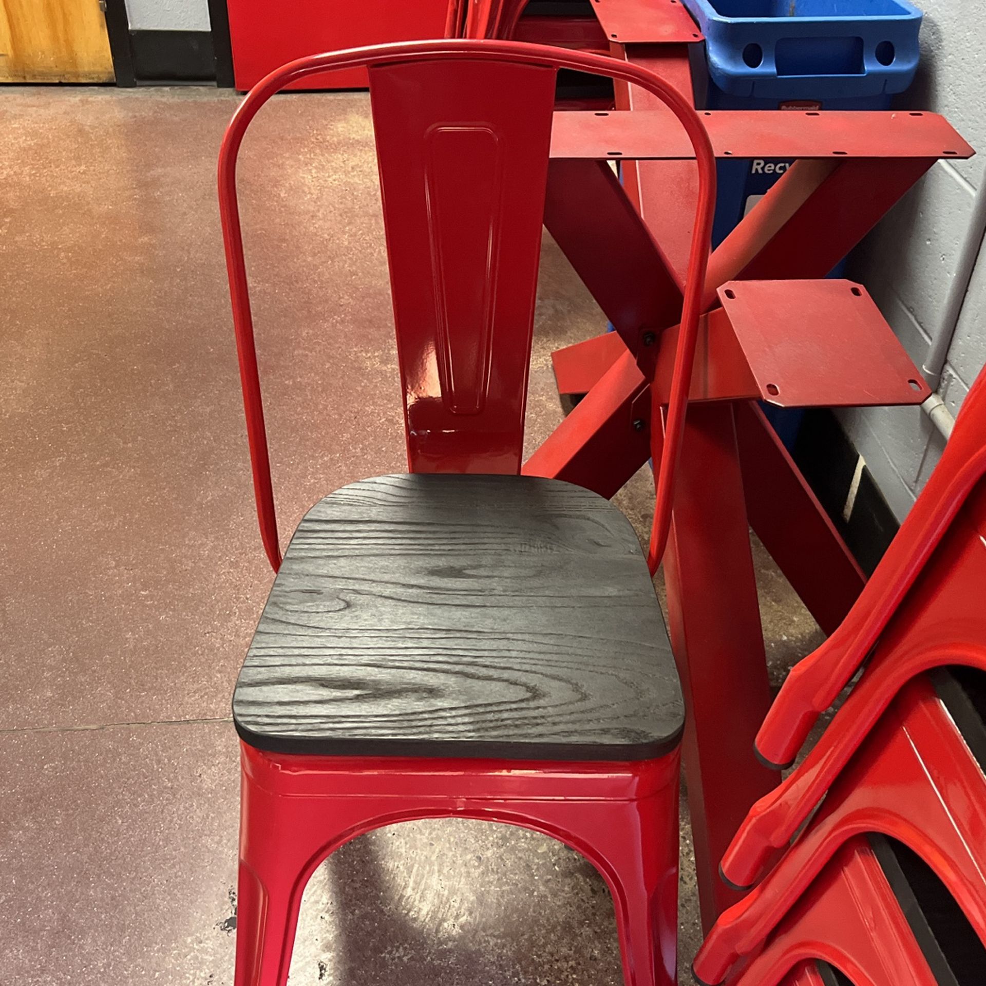 Red Industrial Chairs