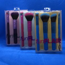 Fun Flair Brushes Set (4 Pcs ) 3 Colors To Choose From Purple,  Pink Or Blue 