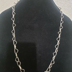 Set Silver Necklace And Bracelet 