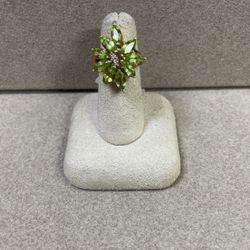 Flower Stone Gold Ring 