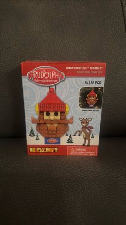 New Sealed Rudolph The Red Nosed Reindeer Lego Like Build Yukon Cornelius Ornament 82 Pieces Ages 8+ Decoration