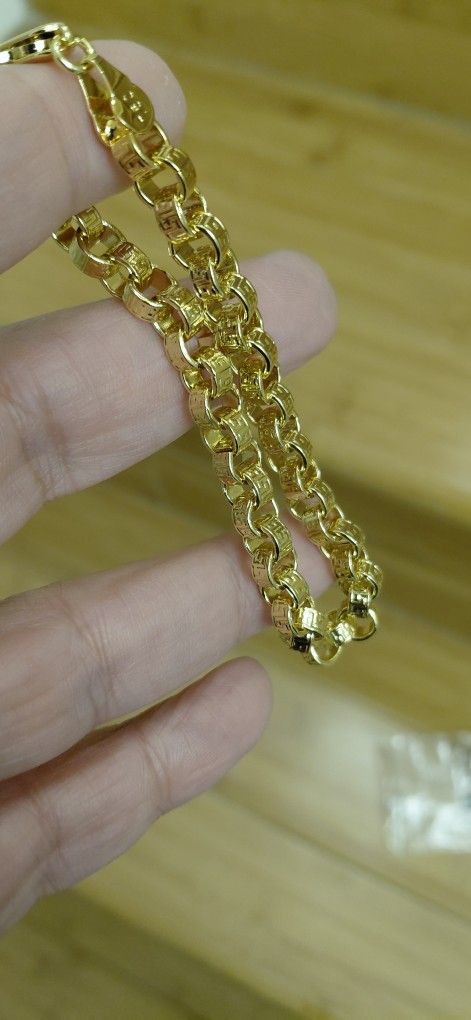 Brand 18k gold plated bracelet copper braided shaped hip hop 
