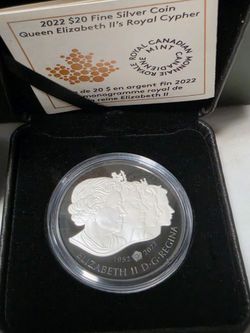 Queen Elizabeth II's Royal Cypher 1 OZ Silver Coin