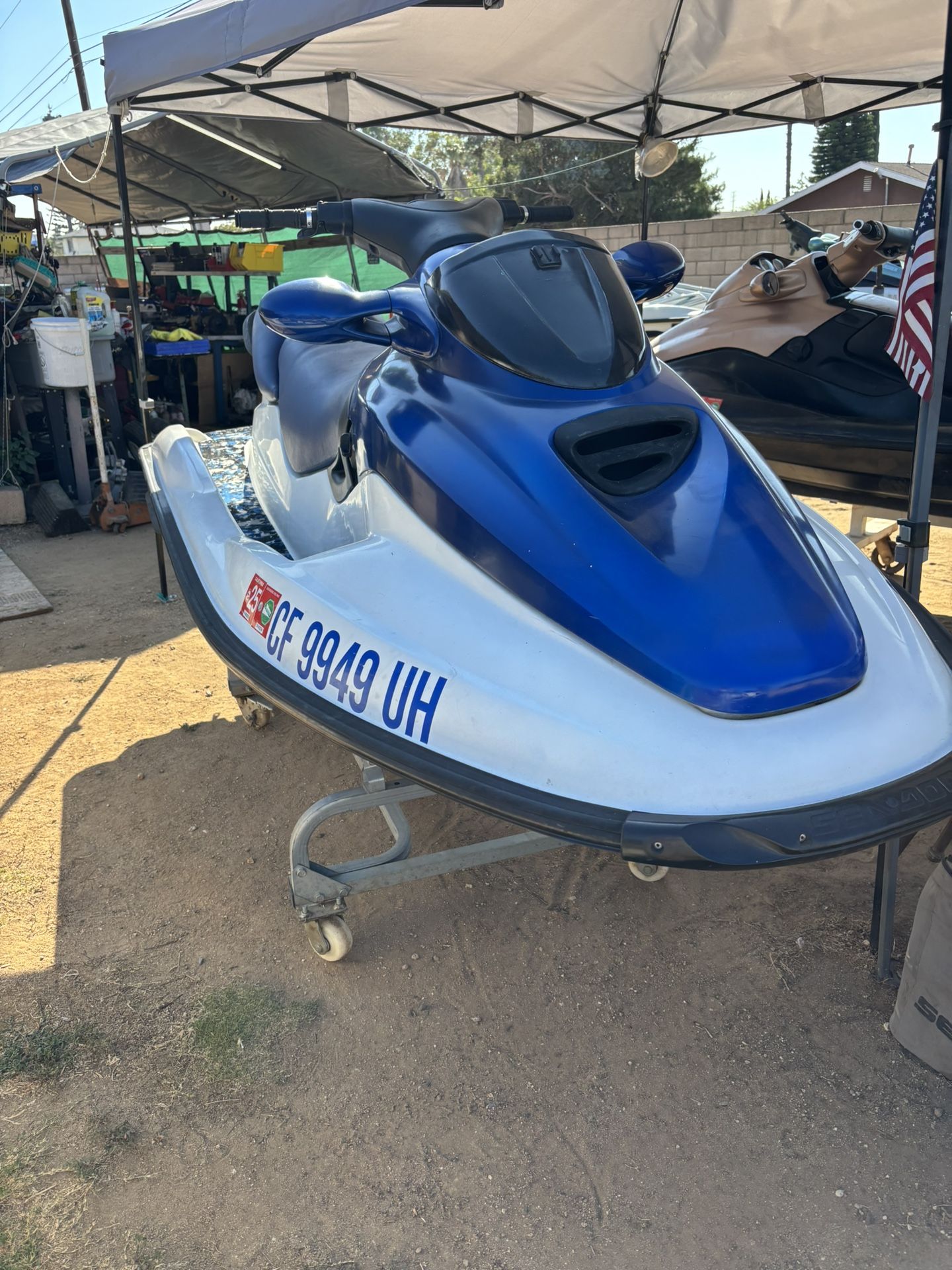 1996 Bombardier seadoo jet ski GTX 3-seater 787 dual carbs