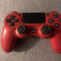 PS4 Red Controller In Excellent Shape.