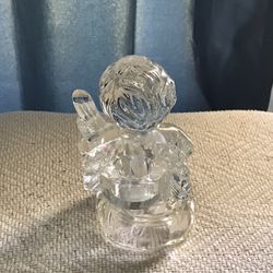 Crystal Glass Angel Tea Light Figurine