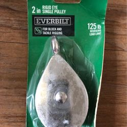 Everbilt 2 in. Nickel-Plated Fixed Pulley Nickel Plated 125 lb new,I have 2,both $10