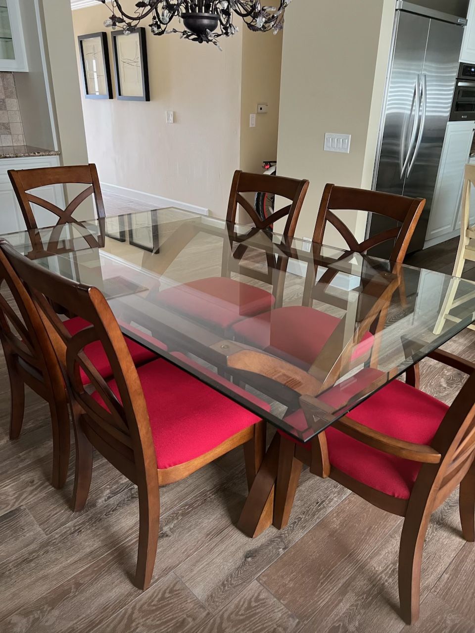 6 Person Dining Table Set 