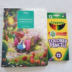 Disney Coloring Book With Color Pencils