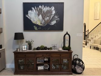 Credenza, Painting, and decorations.