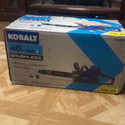 Kobalt 40-volt 14-in Brushless Battery 4 Ah Chainsaw (Battery and Charger Included).