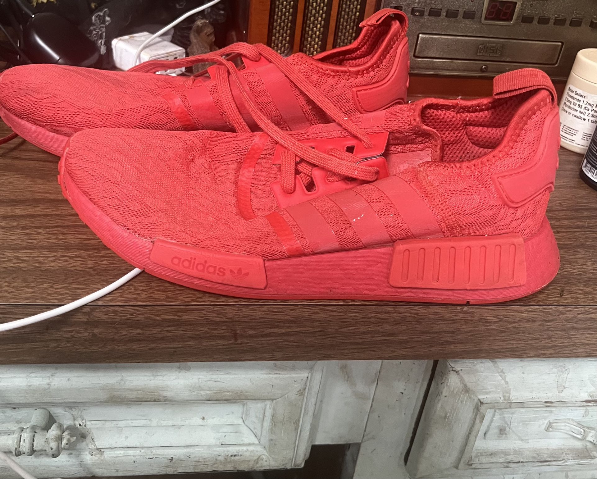 Adidas NMD_R1 Red Sneakers – Men’s Size 11 – Streetwear Classic