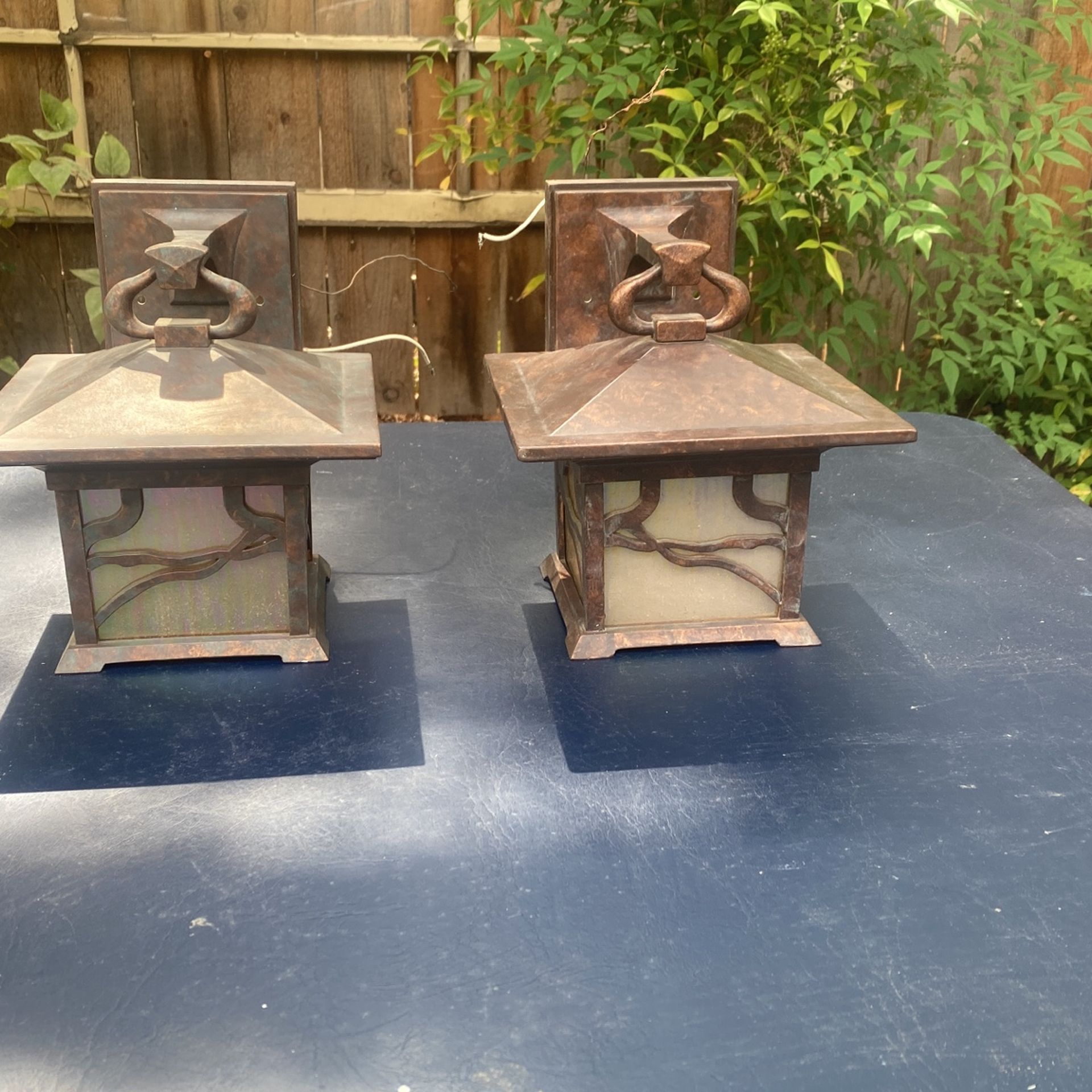 Two Craftsman Exterior Lights