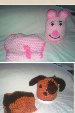 Crochet hats and diaper covers
